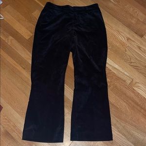 Black corduroy wide leg pants.